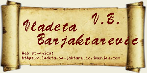 Vladeta Barjaktarević vizit kartica